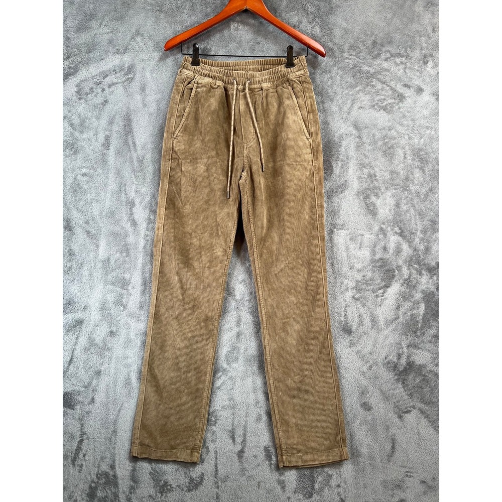 Faherty Drawstring Corduroy Pants Mens XS 26x30 Brown Preppy Casual Easy Fit